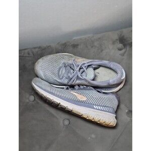 Brooks Women's Light Gray and Pale Peach Running Sneakers
